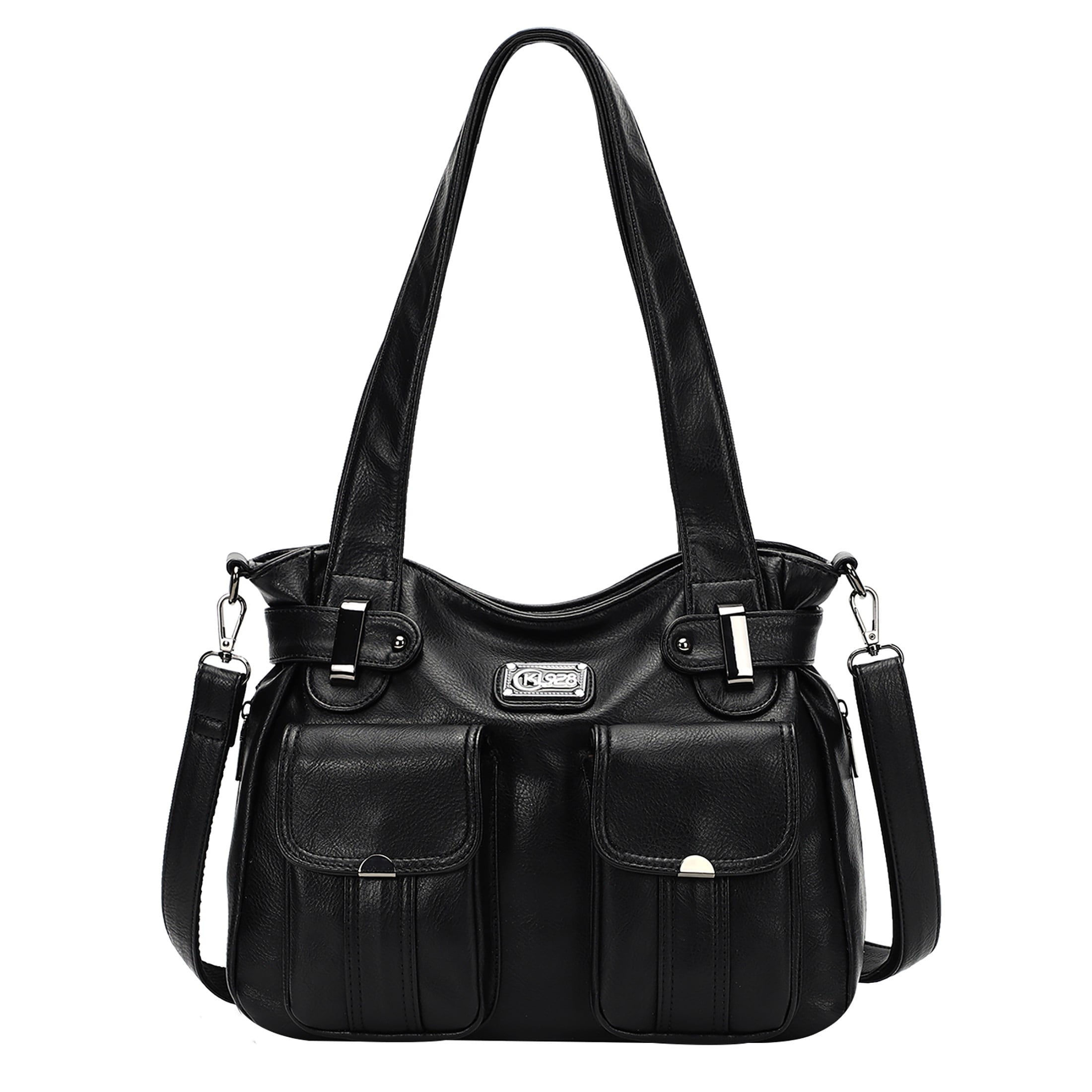 KL928 Women Large Purses and Handbags PU Leather MultiPocket Tote Bag