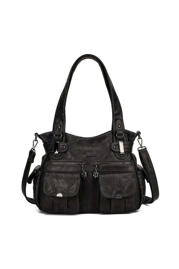 Women Large Purses and Handbags Shoulder Bag PU Leather Multi-Pocket Tote Bag Easter