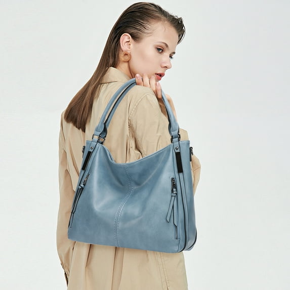 KL928 Women Tote Satchel Shoulder Bags Retro Leather Crossbody Handbags Large Purse