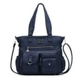 thumbnail image 1 of KL928 Women's Handbags Purses PU Leather Large Top Zip Tote for Work Travel (Blue), 1 of 7