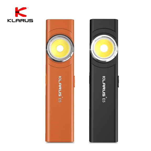 KLARUS E5 Rechargeable 600 Lumen Flat Flashlights EDC,2 Park