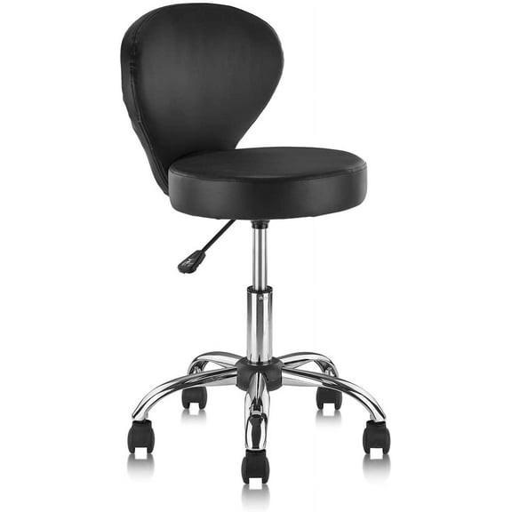Harwick Contoured Dual Function Drafting Stool - Black Fabric