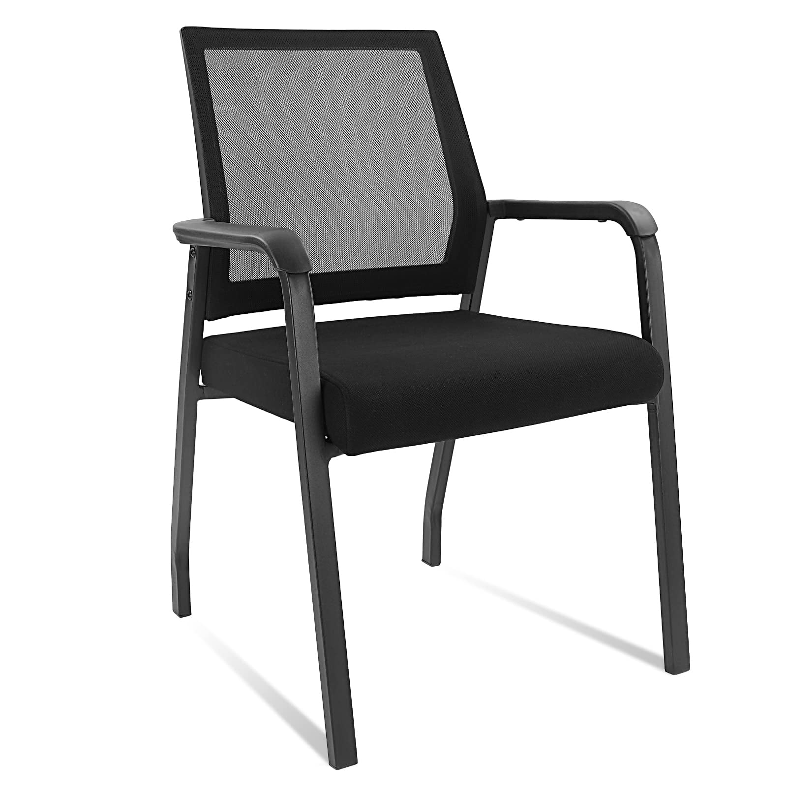 KLASIKA Desk Chair No Wheels, Arm Chair with Ergonomic Lumbar Support and Thickened Seats