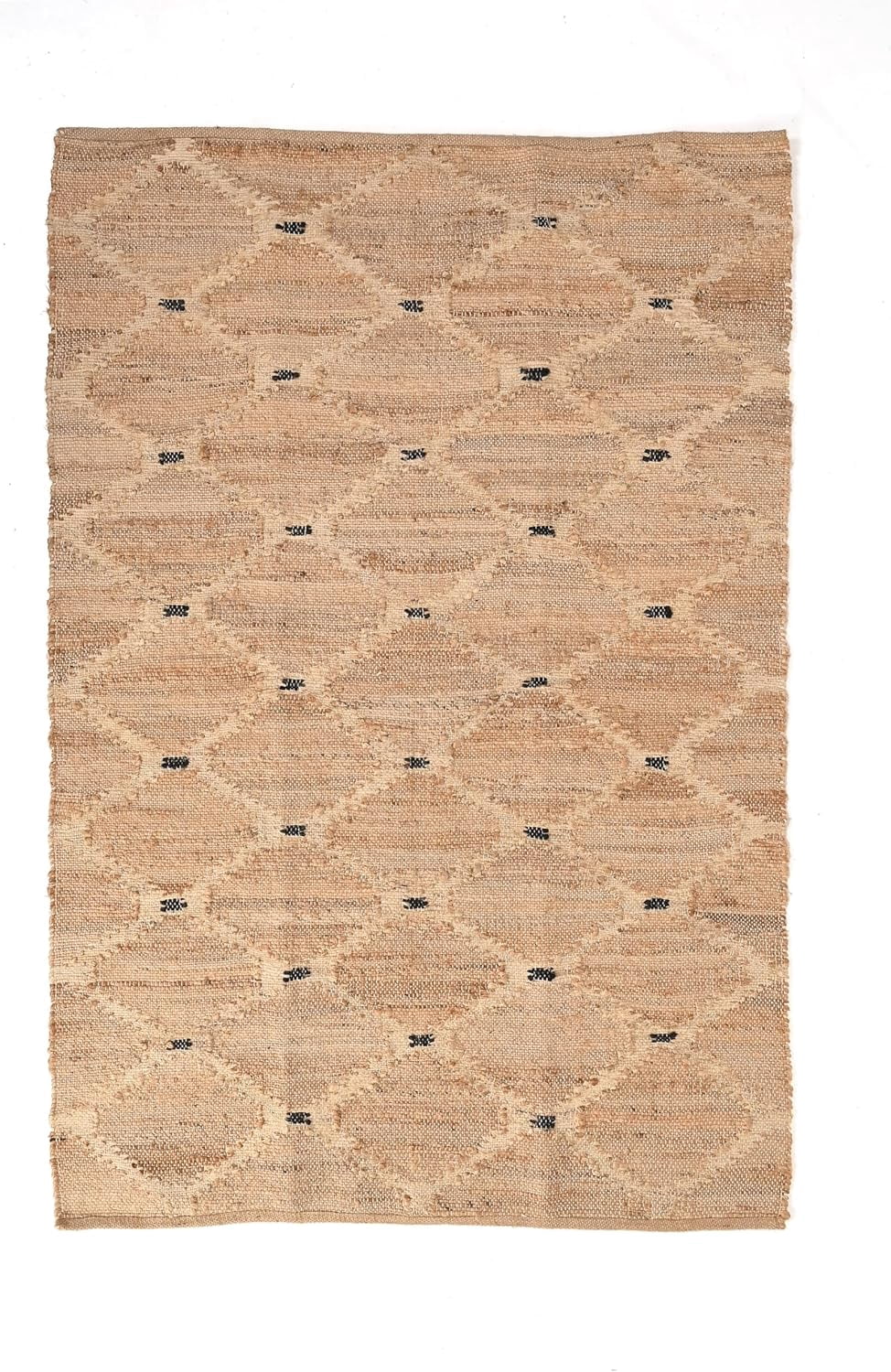 KLAVATE Abstract Geometric Flatweave Modern Decor Jute Rug