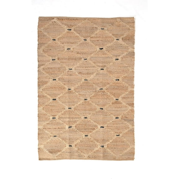 KLAVATE Abstract Geometric Flatweave Modern Decor Jute Rug