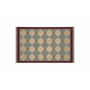 KLAVATE Handmade Jute Area Rug   Geometric Pattern Natural Fiber Floor Carpet for Living Room, Bedroom, Entryway   Eco-Friendly Boho Rug