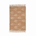 thumbnail image 1 of KLAVATE Handwoven Jute Rug With Leaf Motif For Living Room, 1 of 4