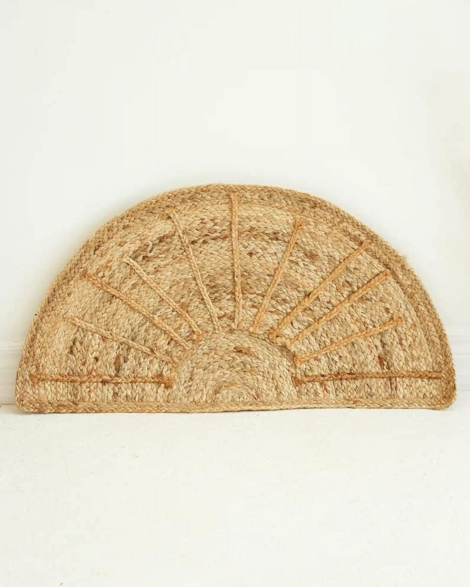 KLAVATE Indian Handmade Natural Jute Front Door Rug Outdoor Mat