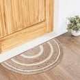thumbnail image 1 of KLAVATE Indian Handmade Natural Jute Front Door Rug Outdoor Welcome Mat Floor Carpet Area Rug Door Mat Celeste Tan Half Circle Jute Rug Front Door Entry Mat, 1 of 2