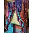thumbnail image 1 of KLAVATE Indian Saree Silk Curtain Patchwork Saree Bohemian Ethnic Wall hanging Curtains Light Filtering Drape Window Decor Set of 2 Panels, 1 of 1