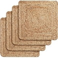 thumbnail image 1 of KLAVATE Jute Hand Braided Tablemat Set Vintage Mats Natural Fiber Decorative Table Top & Dining Table, 1 of 5