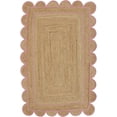 thumbnail image 1 of KLAVATE Natural Jute Hand Braided Scalloped Area Rug, 1 of 5