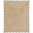 thumbnail image 1 of KLAVATE Natural Jute Hand Braided Scalloped Wave Edge Farmhouse Jute Rug, 1 of 5