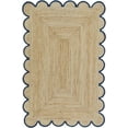 thumbnail image 1 of KLAVATE Natural Jute Scalloped Hand Braided Farmhouse Jute Runner Rug, 1 of 4