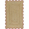 thumbnail image 1 of KLAVATE Natural Jute Scalloped Hand Braided Farmhouse Jute Runner Rug, 1 of 4