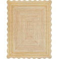 thumbnail image 1 of KLAVATE Natural Jute Wave Edge Hand Braided Scalloped Farmhouse Jute Runner Rug, 1 of 4