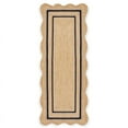thumbnail image 1 of KLAVATE Natural Jute Wave Edge Hand Braided Scalloped Farmhouse Jute Runner Rug, 1 of 4