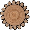 thumbnail image 1 of KLAVATE Scalloped Edge Rug Natural Jute Scallop Round Rug Designer Scallop Jute Area Rug Boho Decor Handmade Rug Natural Area Rug, 1 of 1
