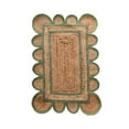 thumbnail image 1 of KLAVATE Scalloped Natural Mini Jute Rug, 1 of 5