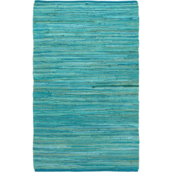 KLAVATE Striped Rag Rug Hand Woven & Reversible for Living Room Chindi Rug
