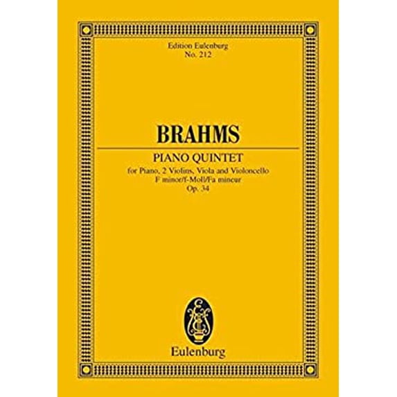 Pre-Owned KLAVIERQUINTETT F-MOLL : OP. 34. KLAVIER, 2 VIOLINEN, VIOLA UND VIOLONCELLO 9783795762063