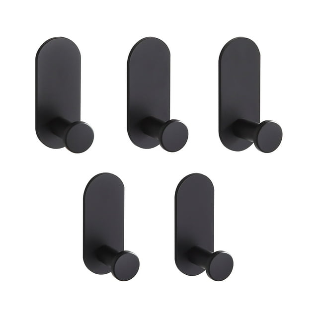 KLDKLD Black Towel Hooks, Heavy Duty Towel Hooks Robe Hooks, Waterproof