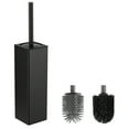 KLDKLD Freestanding Aluminium Toilet Brush with Holder for Bathroom