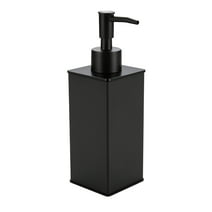 KLDKLD Soap Dispenser, Square Black Soap Dispenser, Premium Aluminium Rustproof Hand Soap Dispenser for Bathroom Kitchen Home Hotel 240 ML