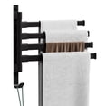 thumbnail image 1 of KLDKLD Swivel Towel Rack,Wall Mounted Black Towel Bar with 4-Arm Towel Hanger,Rustproof Towel Racks for Bathroom 180° Rotation,13 Inch Bathroom Towel Holder, 1 of 6