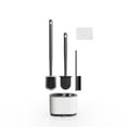 thumbnail image 1 of KLDKLD Toilet Brush,Wall Mounted Toilet Brush for Bathroom,All-Round Cleaning grey toilet bowl brush,Sturdy Silicone Toilet Brush,Three Flexible Toilet Bowl Brush Head, 1 of 6