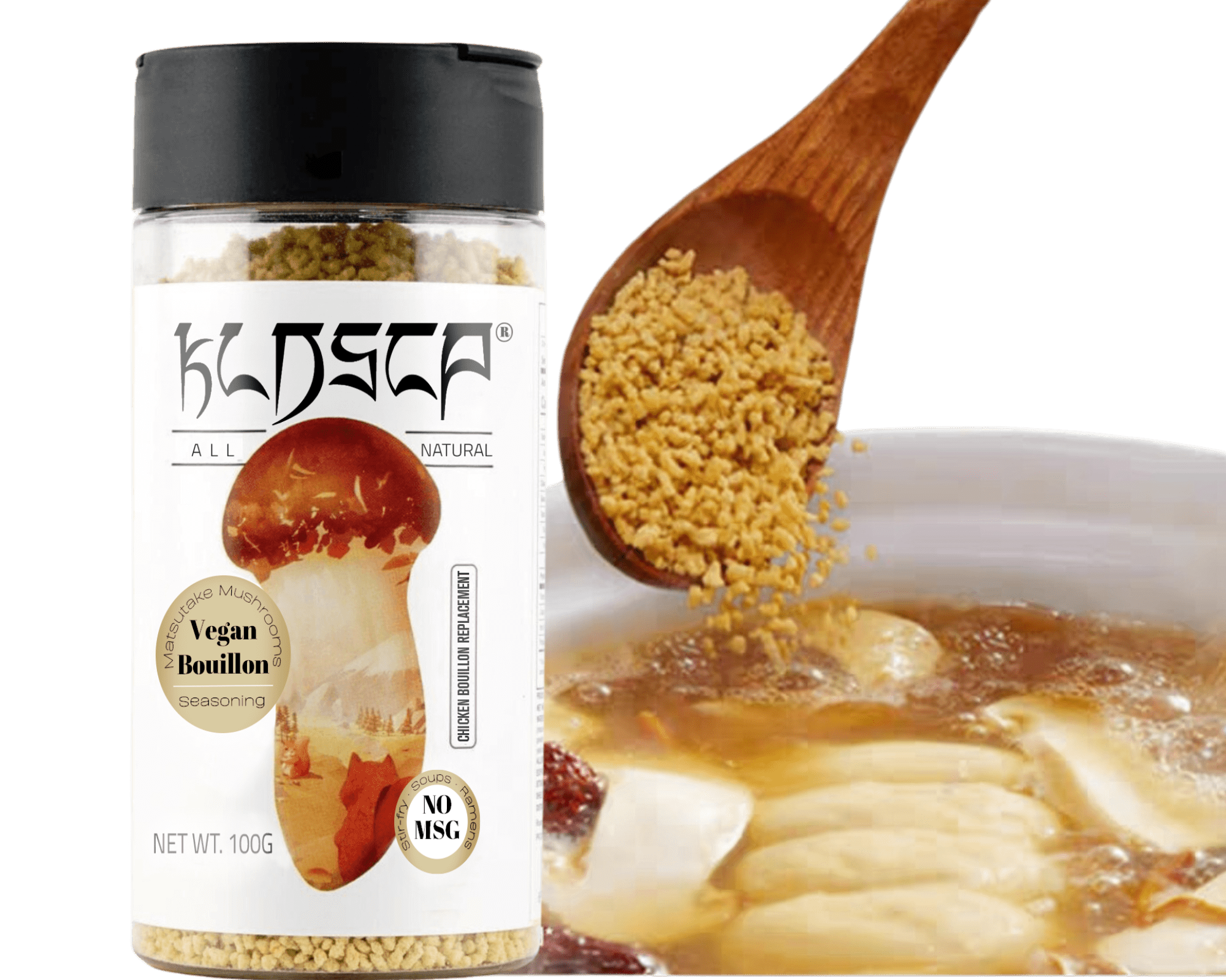 KLDSCP Savory Shiitake Umami Powder, 3.5 oz Vegan Mushroom Seasoning