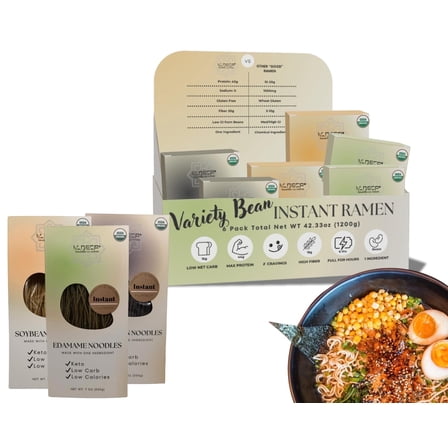 KLDSCP Organic Edamame Bean Noodles, Gluten-Free, 6 Pack, 1200g