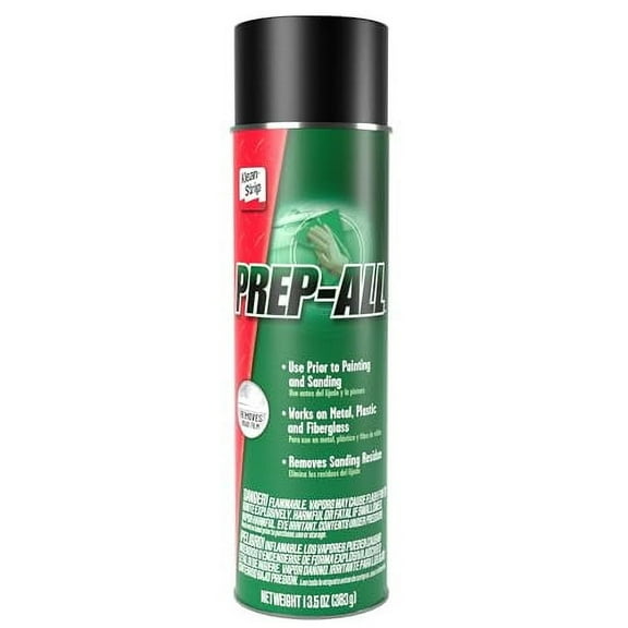 KLEAN-STRIP Prep-All Wax and Grease Remover, Fast-Acting Degreaser, Effective on Metal, Plastic, Fiberglass, Automotive DIY, 13.5 Ounce Aerosol