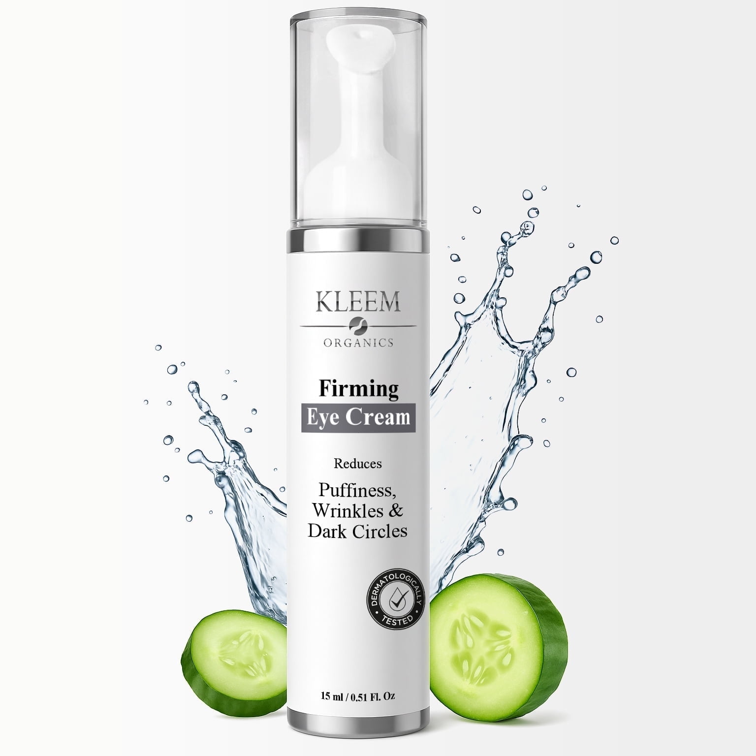 KLEEM ORGANICS Anti Aging Eye Cream for Dark Circles & Puffiness -Reduces Eye Bags, Crow's feet & Fine Lines- Under Eye Cream for Wrinkles, 0.51 fl oz