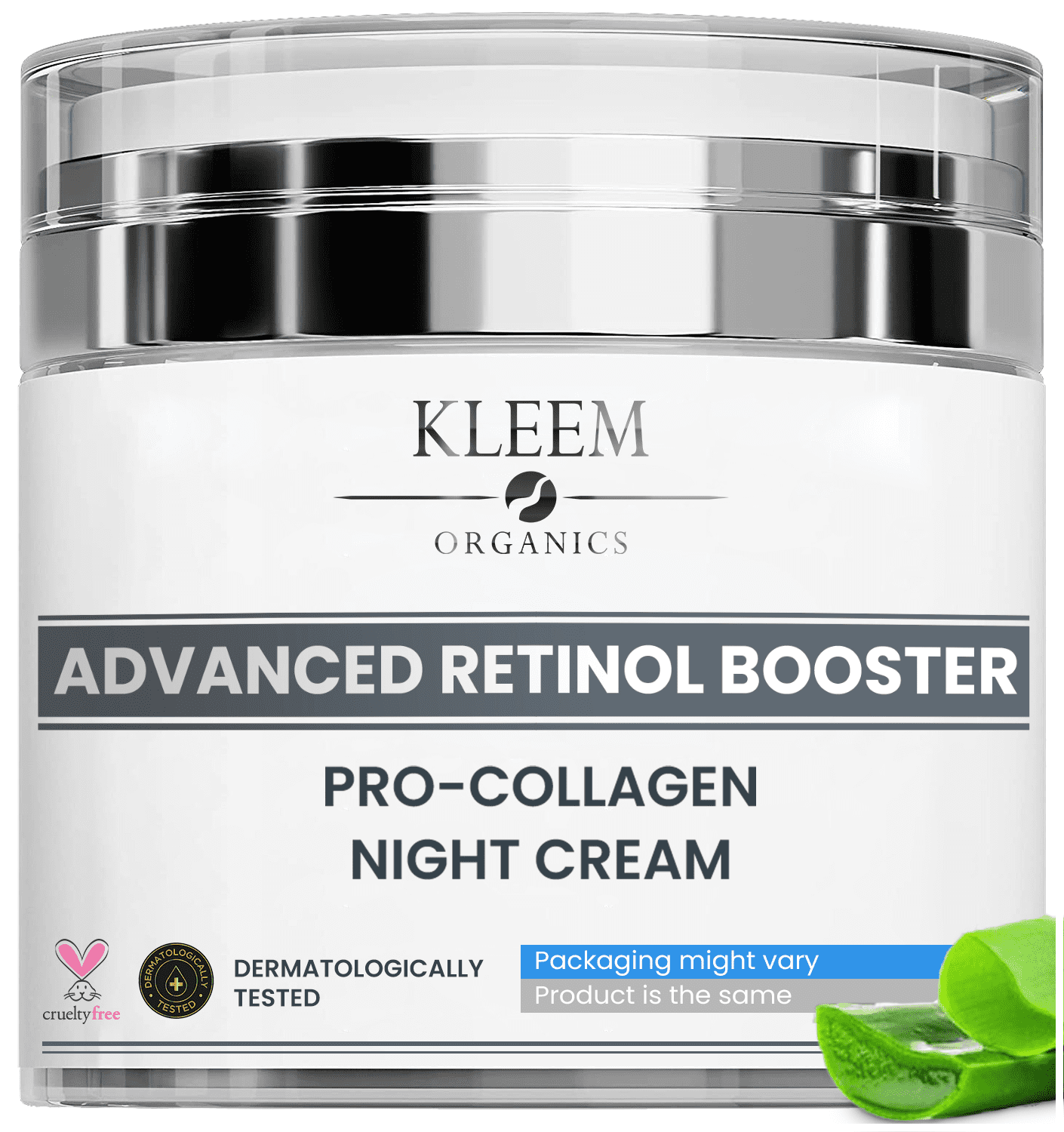 Kleem Organics Retinol Night Cream with Hyaluronic Acid & Collagen- Anti Aging Face Moisturizer to Reduce Wrinkles, Fine Lines, Age Spots -1.7 fl. oz