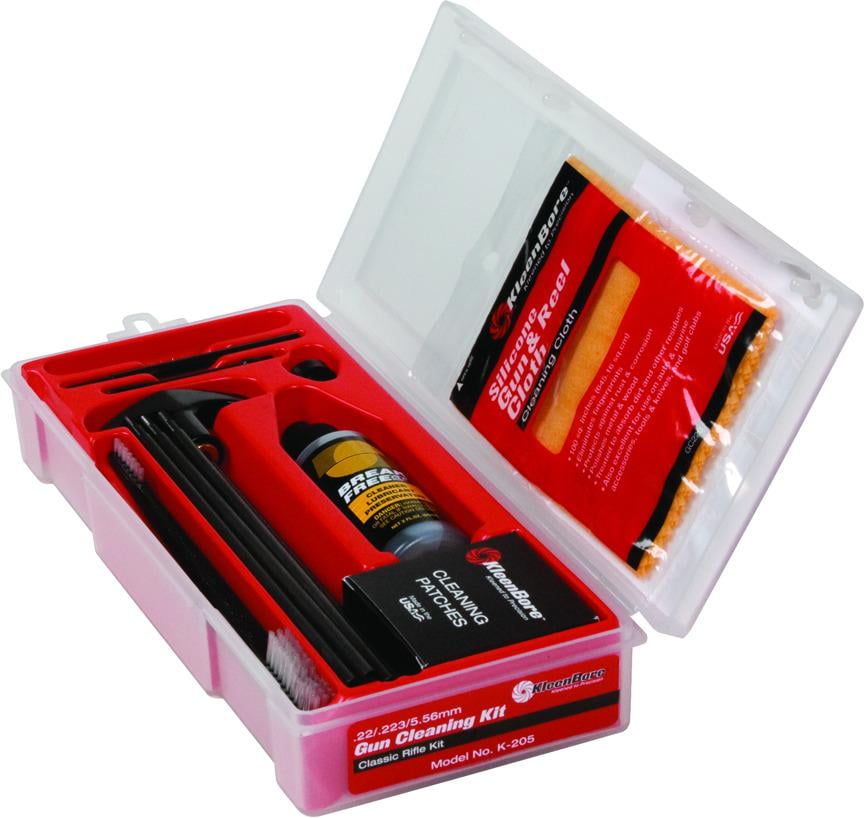 KLEENBORE RIFLE CLEANING KITS W/STEEL RODS CLEANING KIT .22/.223/5