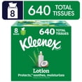 thumbnail image 1 of Kleenex Lotion Facial Tissues with Coconut Oil, 8 Cube Boxes, 80 Tissues per Box, 3-Ply, 1 of 11