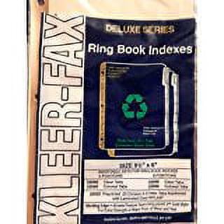KLEER-FAX 5 CLEAR TABS 9 1/2" X 6" RING BOOK INDEXES