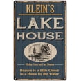 thumbnail image 1 of KLEIN'S Lake House Blue Cabin Home Decor 8 x 12 High Gloss Metal 208120038359, 1 of 1