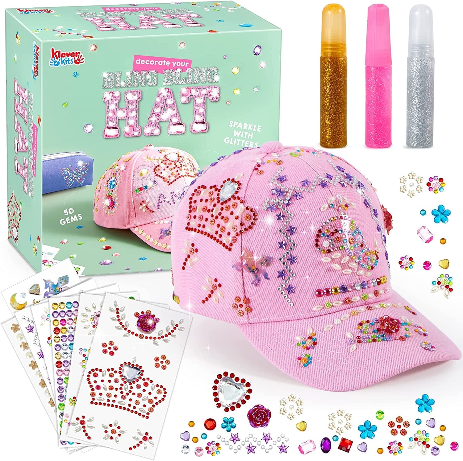 KLEVER KITS DIY Art Craft Kit: Decorate Your Own Baseball Cap