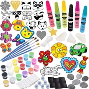 KLEVER KITS Ultimate Craft, 62 Pcs, Creativity Arts & Crafts, DIY Supplies, Spring Crafts for Kids Toddler Birthday Gifts