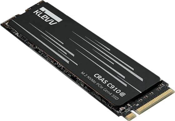 KLEVV K02TBM2SP0-10G CRAS C910G SSD 2TB, M.2 NVMe 2280, PCIe Gen4x4 Solid state Drive with Heatsink, Up to 5200MB/s