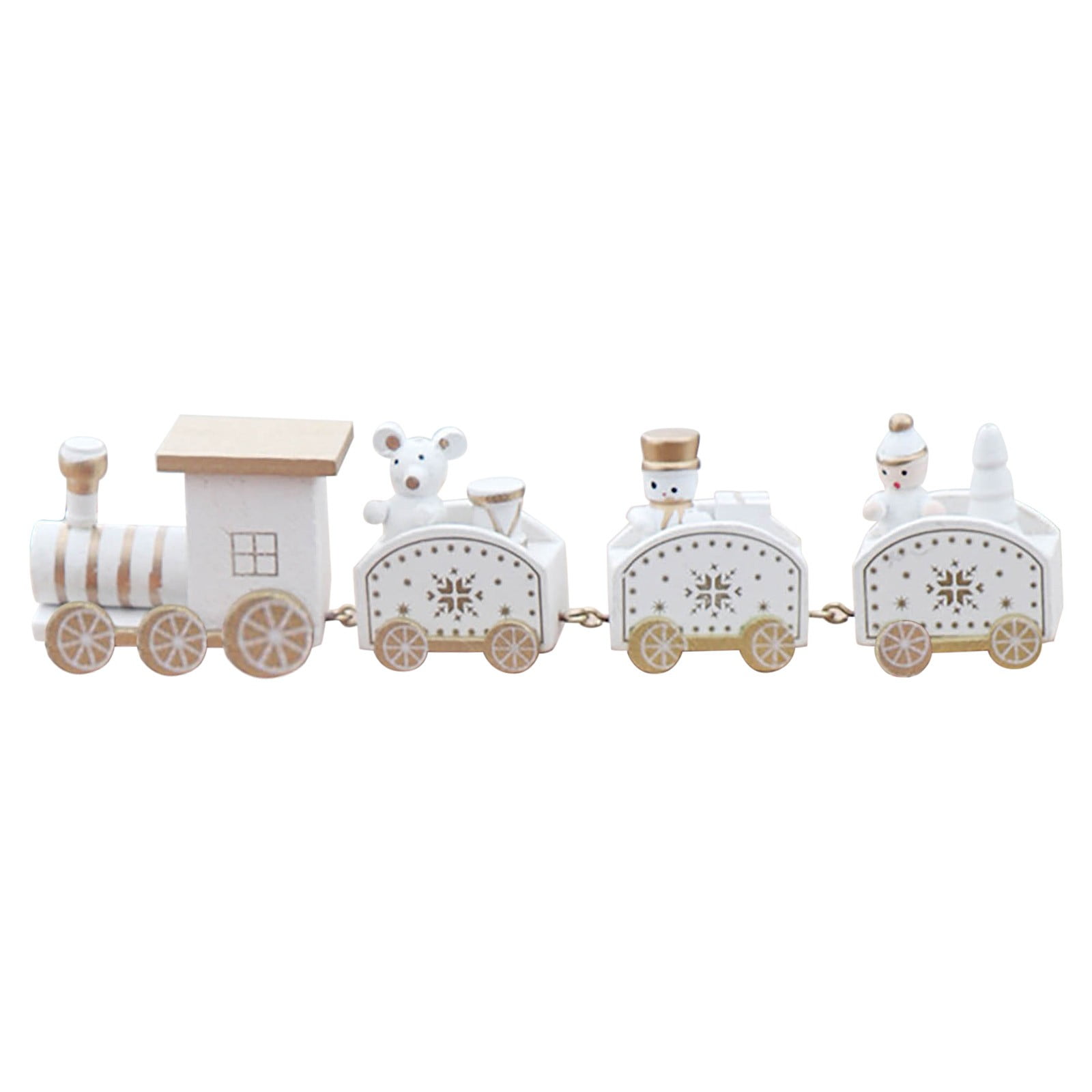 KLFGJ Desktop Ornament,Christmas Decorations Christmas Wooden Train
