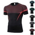 thumbnail image 1 of KLHDSF Men's Athletic Short Sleeve Compression Shirts Stretch Performance T-Shirt Running Workout Tops Quick Dry Base Layer Green XXL, 1 of 7