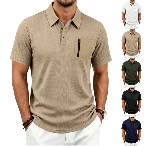 KLHDSF Men's Polo Shirts Short Sleeve Casual All Season Collar Shirts Soft Breathable Polo Tee Shirts Classic Golf Tops White XXL