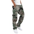 thumbnail image 1 of KLHDSF Pants For Men Camouflage Cargo Pants Lightweight Polyester Casual Work Outdoor Trousers with 4 Pockets Light Green XXL, 1 of 4