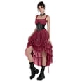 thumbnail image 1 of KLHDSF Women's Vintage Punk Gothic Dress Necklace Set Halloween Renaissance Costume Party Outfit Red L, 1 of 6