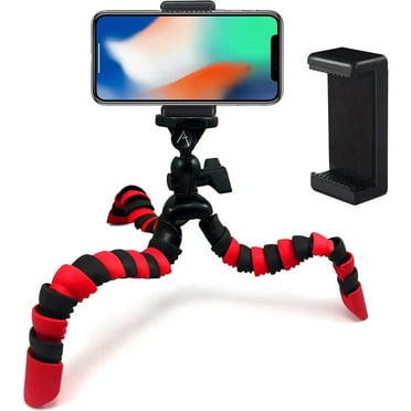 KLIOMAX 12" Inch Flexible Camera Tripod with Wrapable Disc Legs & Quick Release Plate + Universal Smartphone Mount for All Smartphones
