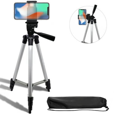 KLIOMAX 50" Inch Aluminum Camera Tripod and Universal Smartphone Mount For all iPhone, Samsung and Most Smartphones