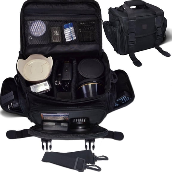 KLIOMAX Extra Large Camera Bag Fully Padded Gadget Case with Dual Buckles for Sony,Nikon, Canon, Olympus, Pentax, Panasonic, Samsung & Many More SLR Cameras & Camcorders